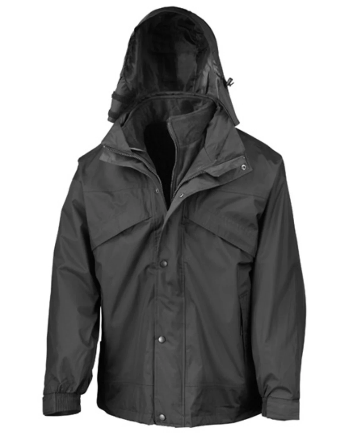 Manteau d'Hiver avec Blouson Polaire Détachable Personnalisé - back