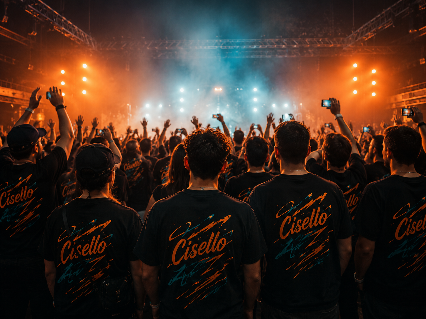 Ambiance événement avec merch personnalisé
