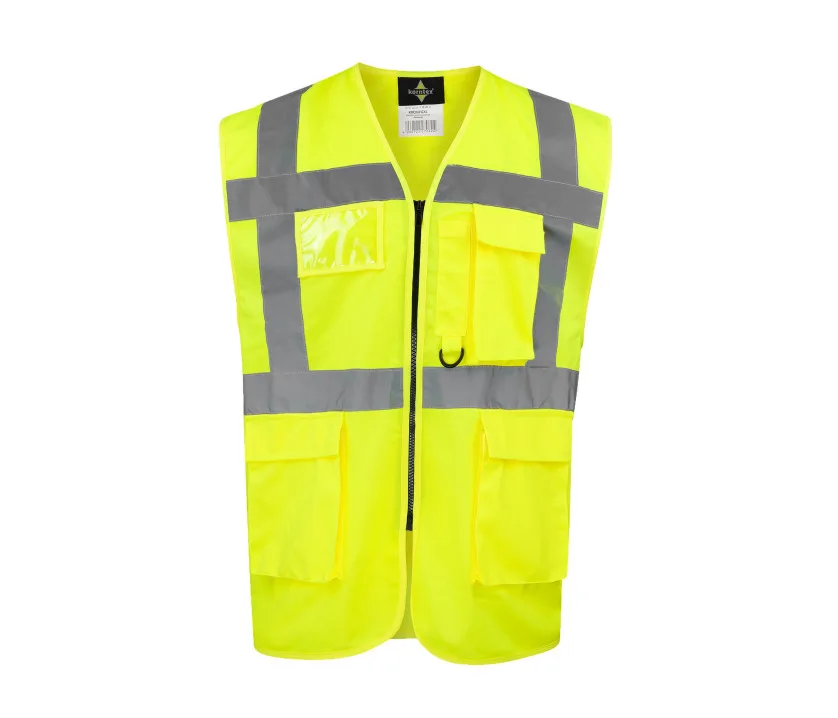Gilet de Sécurité Haute Visibilité Multifonctionnel Personnalisé - front