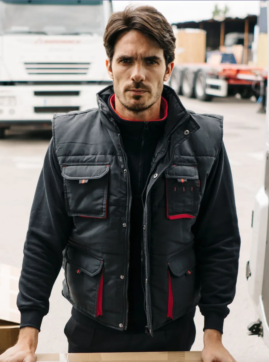 Gilet Matelassé Sans Manche Bicolore Personnalisé