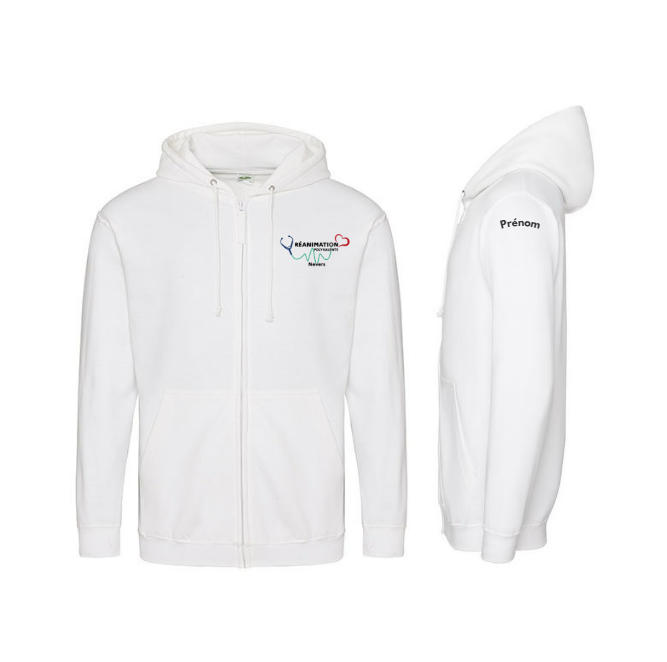 Sweat Zippé coeur + épaule - Réanimation NEVERS