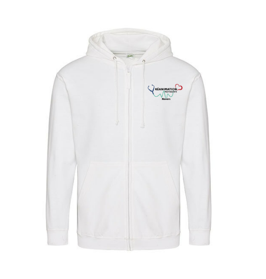 Sweat Zippé coeur uniquement - Réanimation NEVERS