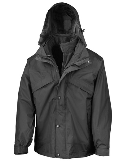 Manteau d'Hiver avec Blouson Polaire Détachable Personnalisé - front