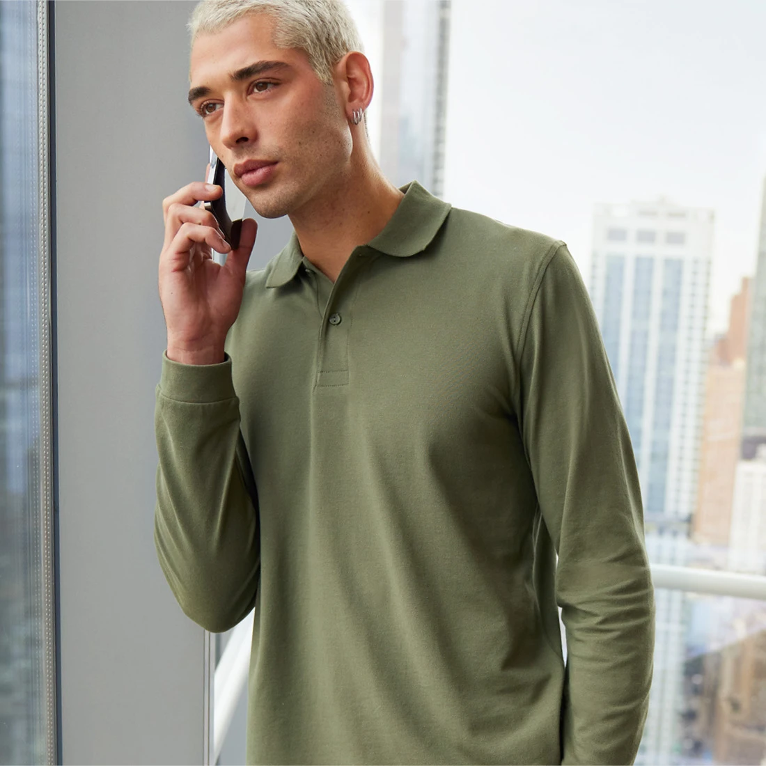 Polo Manches Longues Homme Personnalisé