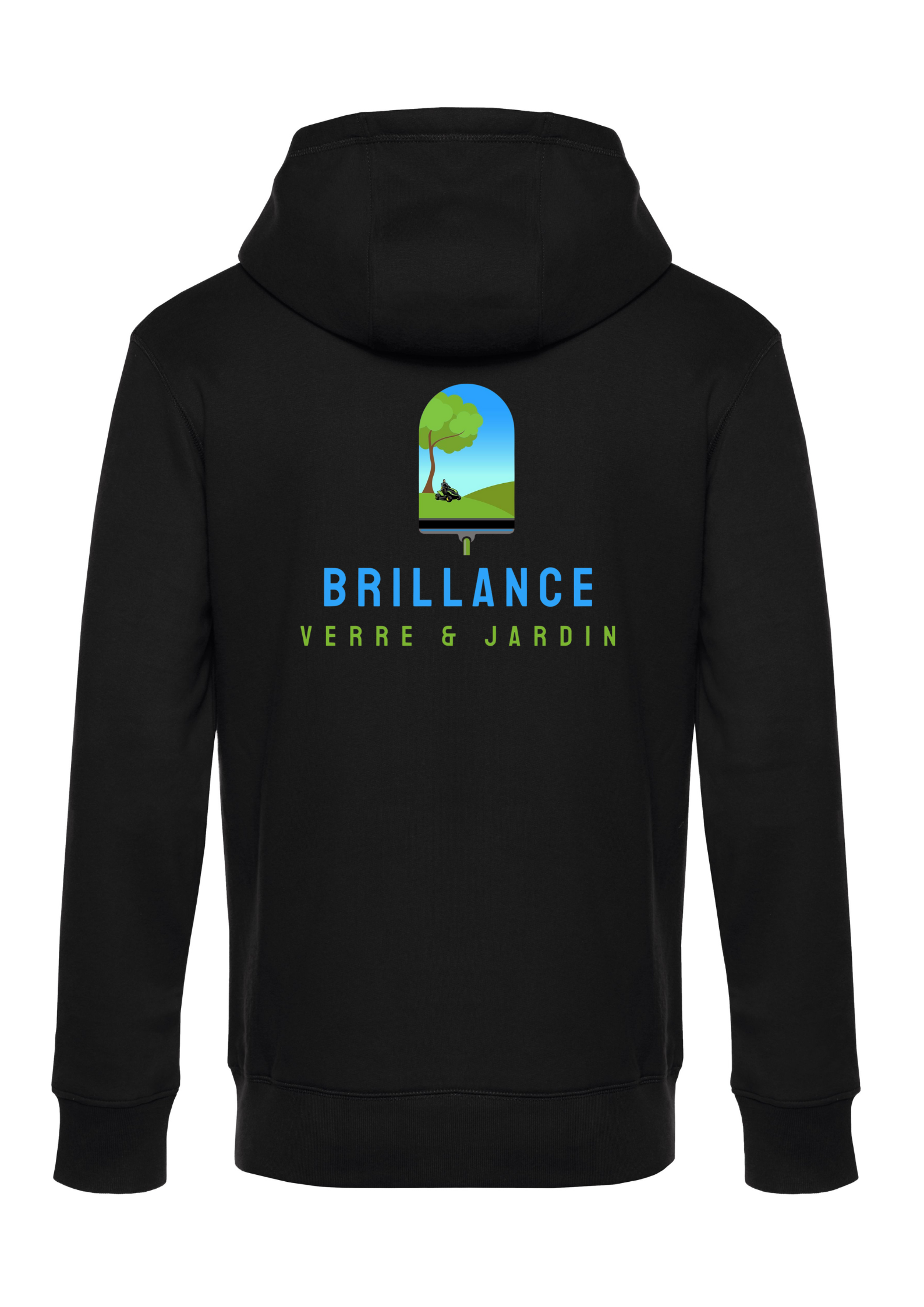 Sweat à Capuche Personnalisé Premium - Cœur Brodé - back