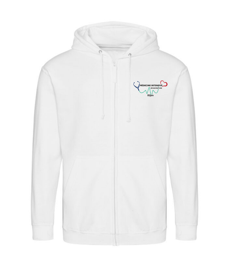 Sweat Zippé coeur uniquement - Réanimation DIJON