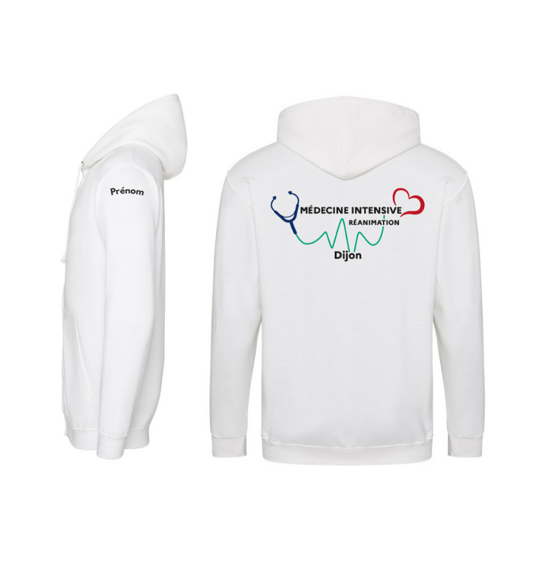 Sweat Zippé épaule + dos - Réanimation DIJON