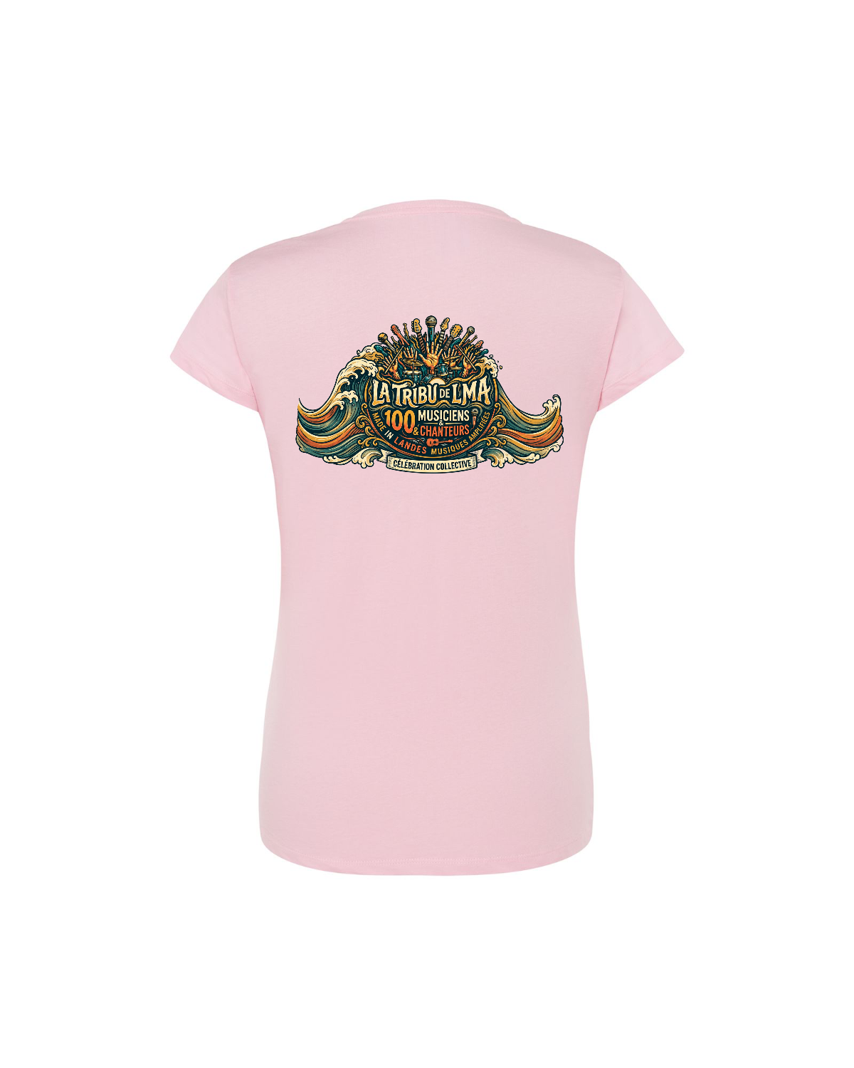 T-shirt femme Rose - back